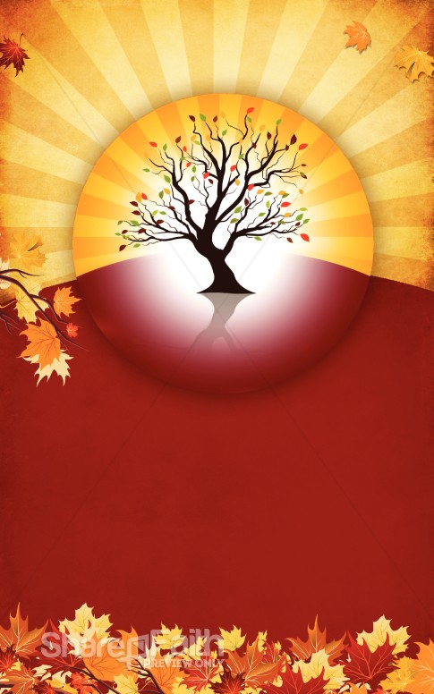 Autumn Tree Bulletin Template | Harvest Fall Church Bulletin Covers