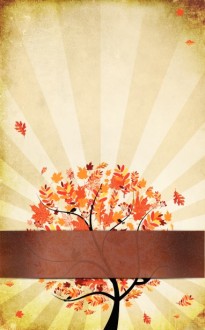 Orange Leaves Fall Bulletin Template