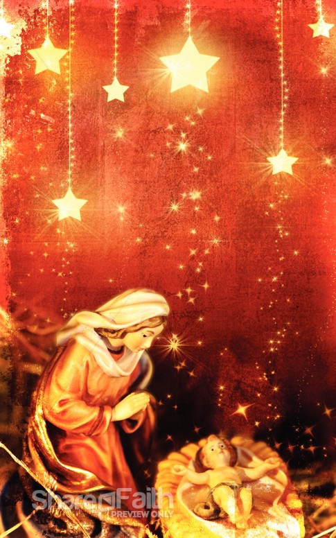 Kneeling Mary Christmas Bulletin