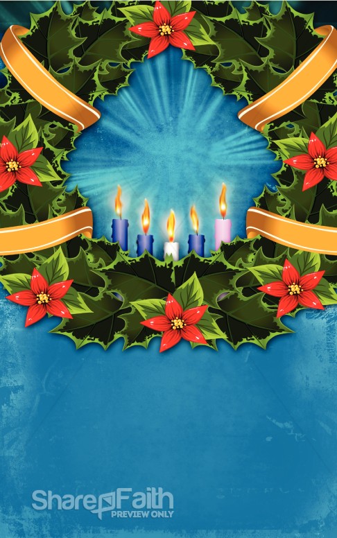 Advent Candles Bulletin Template