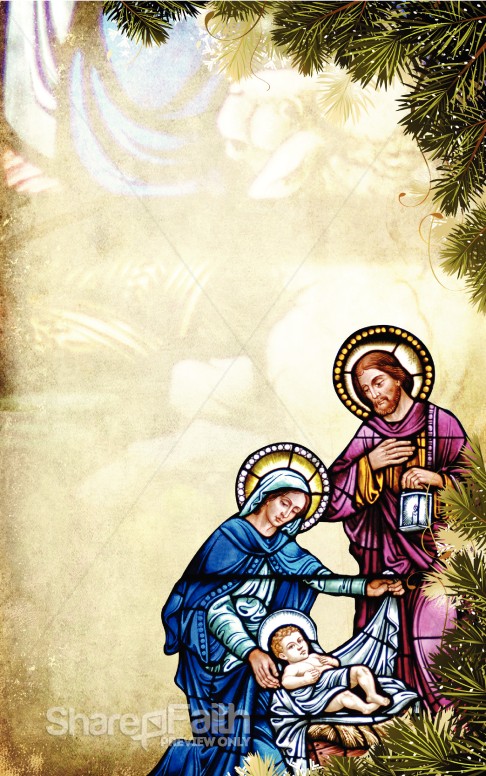 Away In A Manger Church Bulletin Design
