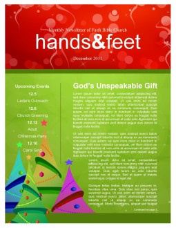 Christmas Tree Newsletter Templates