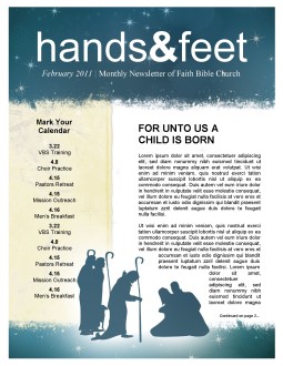 Nativity Church Newsletter Template