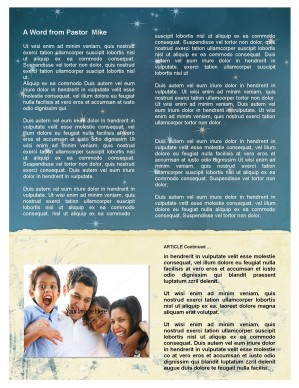 Nativity Church Newsletter Template