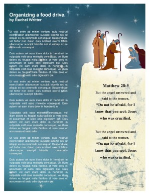Nativity Church Newsletter Template