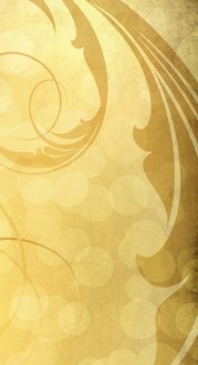 Yellow Scrollwork Banner Widget