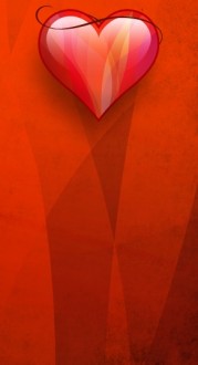 Small Red Heart Banner Widget