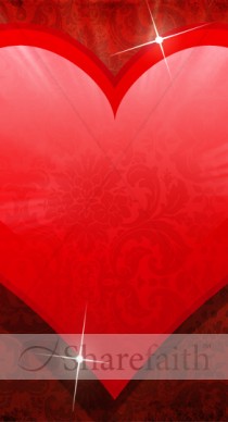 Heart in Red Banner Widget