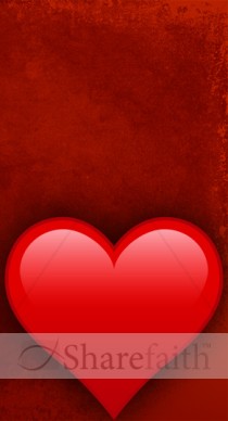 Big Red Heart Banner Widget