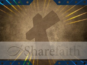 Cross and Rays Worship Background