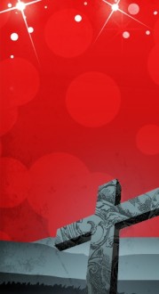 Red Backdrop Cross Website Sidebar