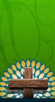 Cross and Green Backdrop Website Sidebar