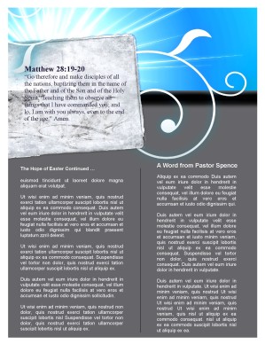 Church Cross Newsletter Template