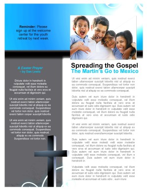 Church Cross Newsletter Template