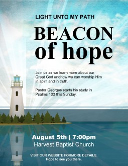 Lighthouse Church Flyer Template