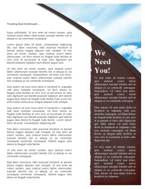 Reborn Church Newsletter 