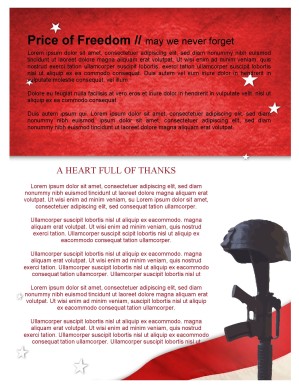 Memorial Day Newsletter Design