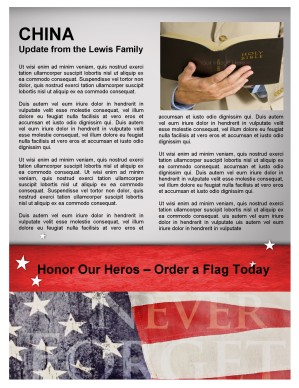 Memorial Day Newsletter Design