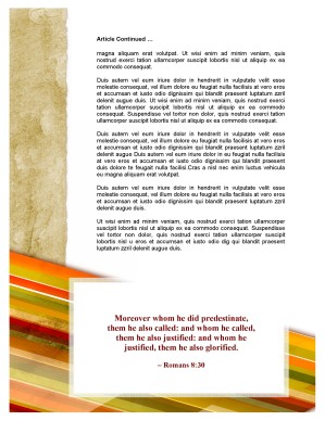 Pentecost Church Newsletter Template
