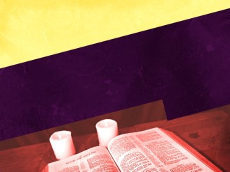 Bible and Candle Background