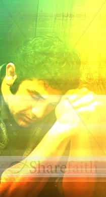 Man in Prayer Website Sidebar