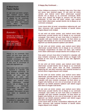 Father's Day Newsletter Template