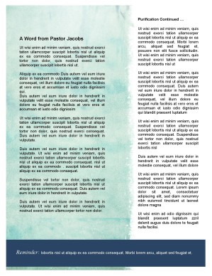 Baptism Church Newsletter Template