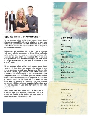 Baptism Church Newsletter Template