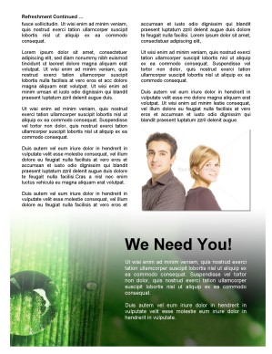 Refreshment Church Newsletter Template