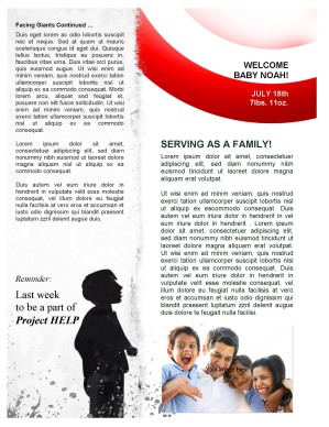 Facing the Giants Church Newsletter