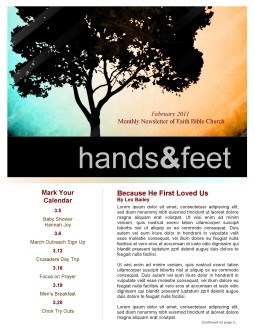 Spiritual Growth Church Newsletter Template