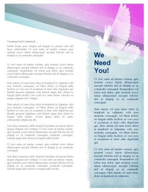 Holy Spirit Dove Church Newsletter Template