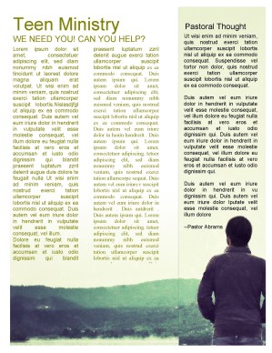 Nature Scene Church Newsletter 