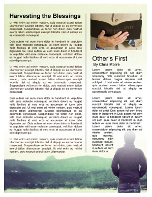Nature Scene Church Newsletter 