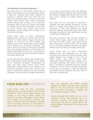 Jesus' Hand Church Newsletter Template