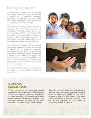 Jesus' Hand Church Newsletter Template