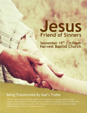 Hand of Jesus Church Flyer Template