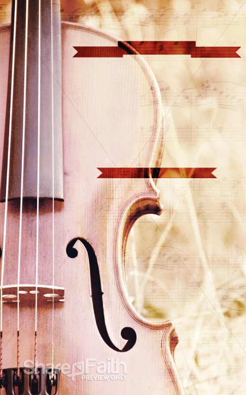 Violin Church Bulletin Template