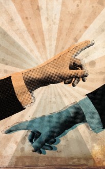 Pointing Fingers Church Bulletin Template