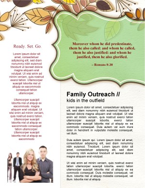 Fall Newsletter Template for Churches