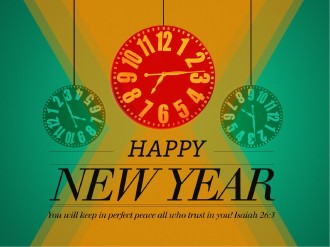 Happy New Year PowerPoint Template Church