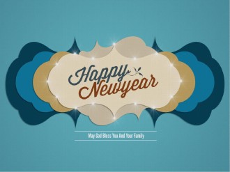 Contemporary Happy Newyear PowerPoint Template