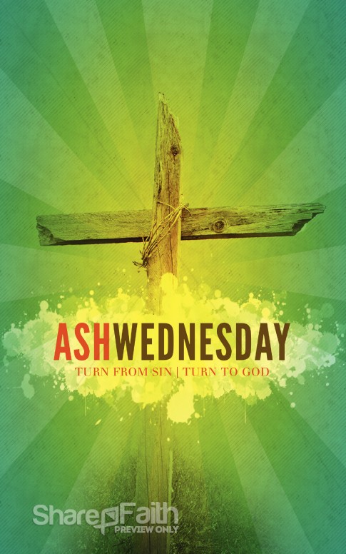 Ash Wednesday Church Bulletin Template | Easter Bulletins