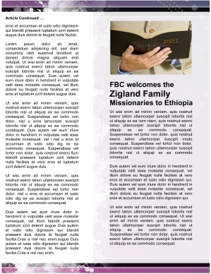 Church Lent Newsletter
