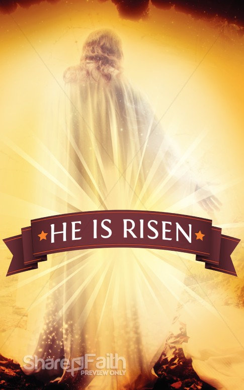 Easter He Is Risen Bulletin Cover Easter Bulletins 0303