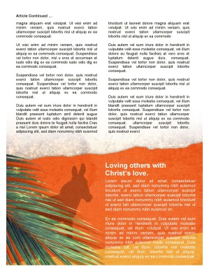 Palm Sunday Newsletter Template for Church