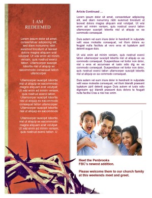 Easter Crown of Thorns Newsletter Template