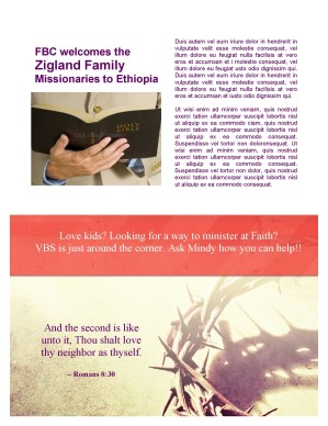 Easter Crown of Thorns Newsletter Template