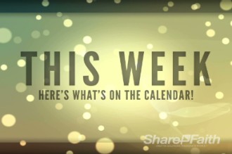 Calendar Motion Loop Church Video