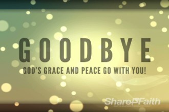 Goodbye Motion Video Loop for Church